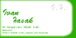 ivan hasak business card